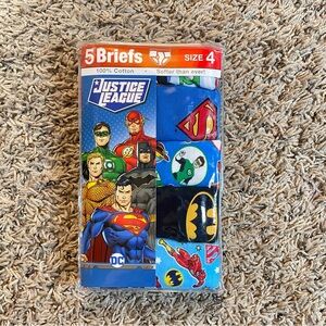 Justice League Underwear Kids Batman Superman The Flash Cotton Briefs Boys Small